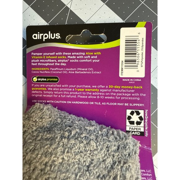 Airplus Women 5-10 Aloe Infused Ultra Comfort Socks With Vitamin E - Picture 5 of 5